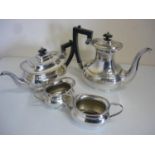 Four piece silver plated tea service