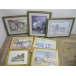 Various prints after Edwin Swaker and other pictures & prints in one box