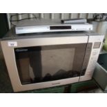 Panasonic microwave and a Toshiba CD player (2)