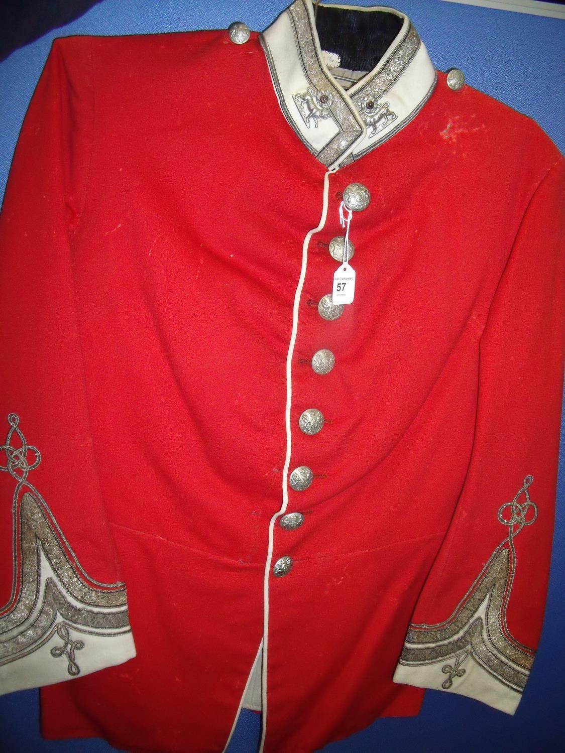 Victorian York & Lancaster Regiment tunic with white metal collar dogs and Queens Crown buttons