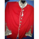 Victorian York & Lancaster Regiment tunic with white metal collar dogs and Queens Crown buttons