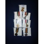 Group of WWI miniatures including 1914 Star with clasp, another 1914 Star, War Medal, Victory