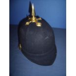 Quality modern blue cloth Home Service pattern helmet with gilt metal mounts