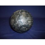 Large 19th C cast metal cannonball (diameter approx. 15cm)