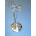 Silver plated medal stand with adjustable grab width, Patent No RD580890