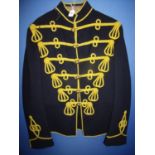 Pre 1914 Yeomanry Hussars tunic with yellow piped facings with a set of pre 1914 dress trousers with