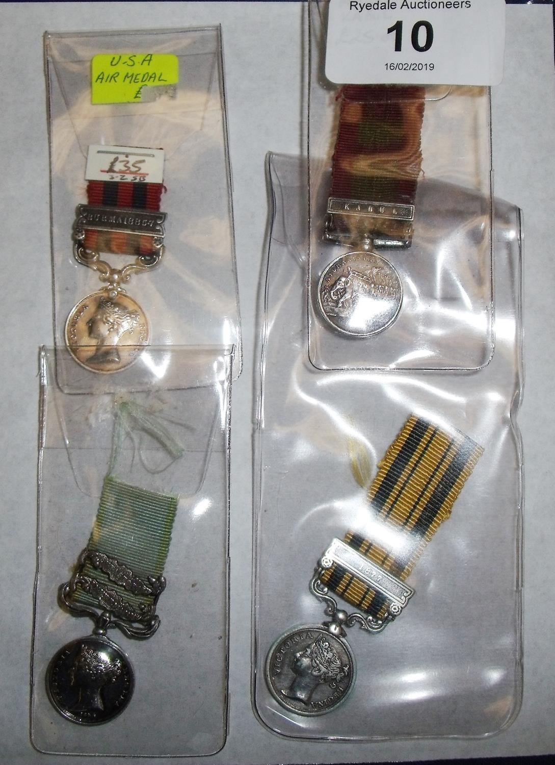 Group of Victorian miniature medals including Afghanistan with Kabul clasp, India General Service