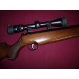 Webley Patriot .22 break barrel air rifle with moderated barrel, fitted with Nikko Sterling Gold