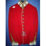 Yorks & Lancaster Regiment officers tunic with associated collar dogs (lacking epaulettes), with