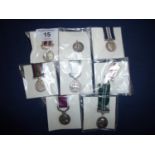 Group of various miniature service medals including George V, George VI, ERII including India,