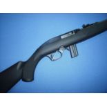 Magtec Model 7022 semi auto .22lr carbine rifle, the barrel screw cut for sound moderator, with