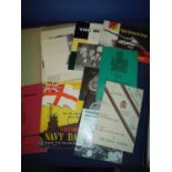 Quantity of military ephemera including various booklets, pamphlets and a small research folder on