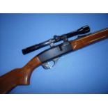 Remington semi auto Speedmaster .22 rifle Model 552 fitted with Hunter 4x28 scope, serial no.