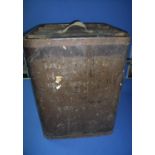 Military wooden and metal bound crate with painted detail for Tail Bomb