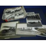 Collection of photographs and photographic prints including some original relating to aircraft