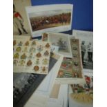 Selection of various military ephemera and paperwork including various prints, newspaper cuttings