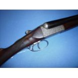 James Crochart & Son of Blairgowire 12 bore side by side ejector shotgun with 30 inch barrels, choke