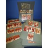 Three large folder albums of military related photographs, post 1945 including various infantry