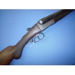 Charles Osbourne & Co 12 bore side by side ejector shotgun with 30 inch barrels and 14 1/4 inch semi