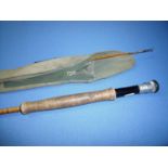 Hardy's of Alnwick two-piece split cane salmon rod "The Perfection" with canvas slip