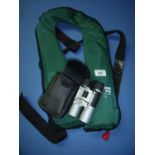 Wavehopper life jacket and a cased pair of Inpro Optics (12mm x 25mm) (2)