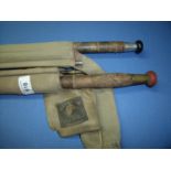 Two vintage split cane fly rods including Alex Martin of Glasgow and a J.J.S. Walker-Bamfton & CO.