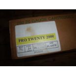 Case of 250 Pro 22000 20 bore 24grm 7 1/2 shot shotgun cartridges