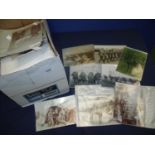 Box of DP & G Military Publishers photographic print archives and stock mostly Victorian and pre WWI