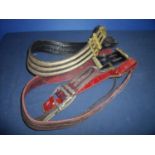 Two Victorian officers Cavalry cross over belts with buckle mounts and part belts (4)