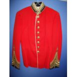 Pre 1914 officers scarlet dress tunic for the 29th (Warwickshire Regiment), with gilt 29th buttons -