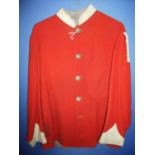 Victorian Derbyshire Volunteers Light Infantry ORs tunic with white collars, cuffs & twisted cord