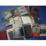 Large selection of military ephemera, booklets and paperwork from the late 19th C through to WWII