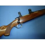 Ruger .22/250 bolt action rifle model M77 with 1 inch scope rings, serial no. 773-29097 (section 1