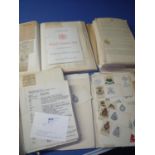 Box containing a large quantity military historians/researchers notes, archives and files relating