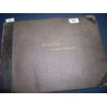 Half leather bound journal of various uniform diagrams and designs for The Royal Army Clothing