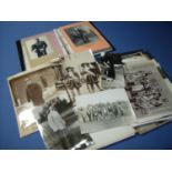 Two albums of military historians/researchers archive and research materials including a large