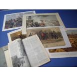 Selection of various military ephemera, paperwork, prints mostly 19th C and pre WWI
