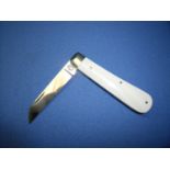 Sheffield made 3 inch bladed folding pocket knife with two piece ivory grips