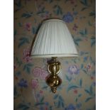 Four brass wall lights (bedroom 32)