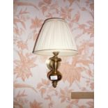 Four brass wall lights from bedroom 17
