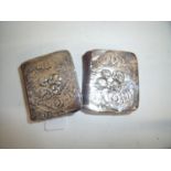 Two early 20th C pocket prayer books with silver hallmarked covers depicting cherubs