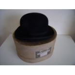 Bowler hat by Lincoln Bennett & Co Slackville Street Piccadilly London, with silk lined interior and