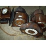 Selection of 1920s and later mantel clocks (6)