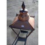 Victorian style copper street light top (lacking glass)