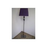 Modern contemporary pebble style brushed steal standard lamp