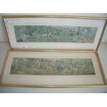 Pair of framed and mounted coloured Alkin hunting prints