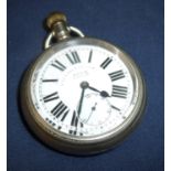 Pocket watch by M.Spiegelhalter & Co. Zeta self wind open faced pocket watch marked Malton with