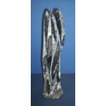 Large fossilised group of Belemnites (53cm high)