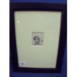 Framed drypoint etching by "Rembrandt" the etching is on original copper plate from the Besan