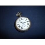 Saunders Woolfam watch depo, 3 Southampton row sterling silver pocket watch screw off cover and